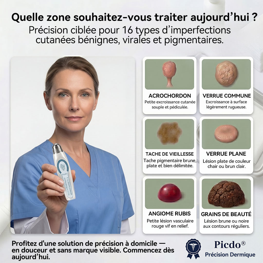 Boutique officielle de la marque 𝐏i𝐜𝐝o® 💐💖7 Jours Effaceur de taches et d’excroissances cutanées(Zéro douleur, zéro cicatrice – Roller)