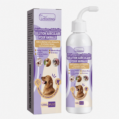 🍁💖Nettoyant doux pour les oreilles des animaux – Formule sans odeur pour chiens et chats
