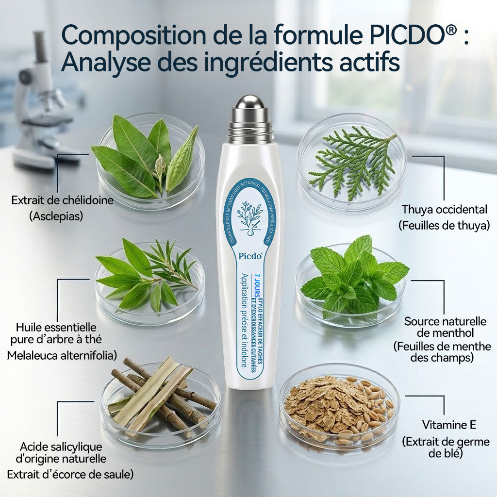 Boutique officielle de la marque 𝐏i𝐜𝐝o® 💐💖7 Jours Effaceur de taches et d’excroissances cutanées(Zéro douleur, zéro cicatrice – Roller)