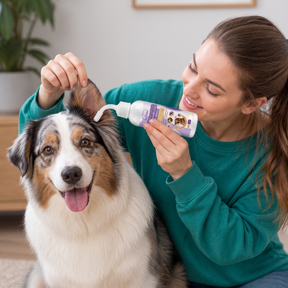 🍁💖Nettoyant doux pour les oreilles des animaux – Formule sans odeur pour chiens et chats