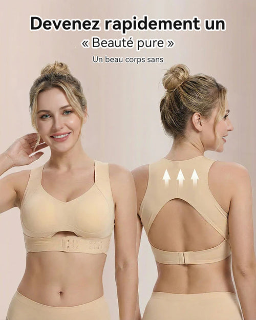 Vnproo®Soutien-Gorge De Posture Sans Armatures À Fermeture Avant Et Dos Croisé