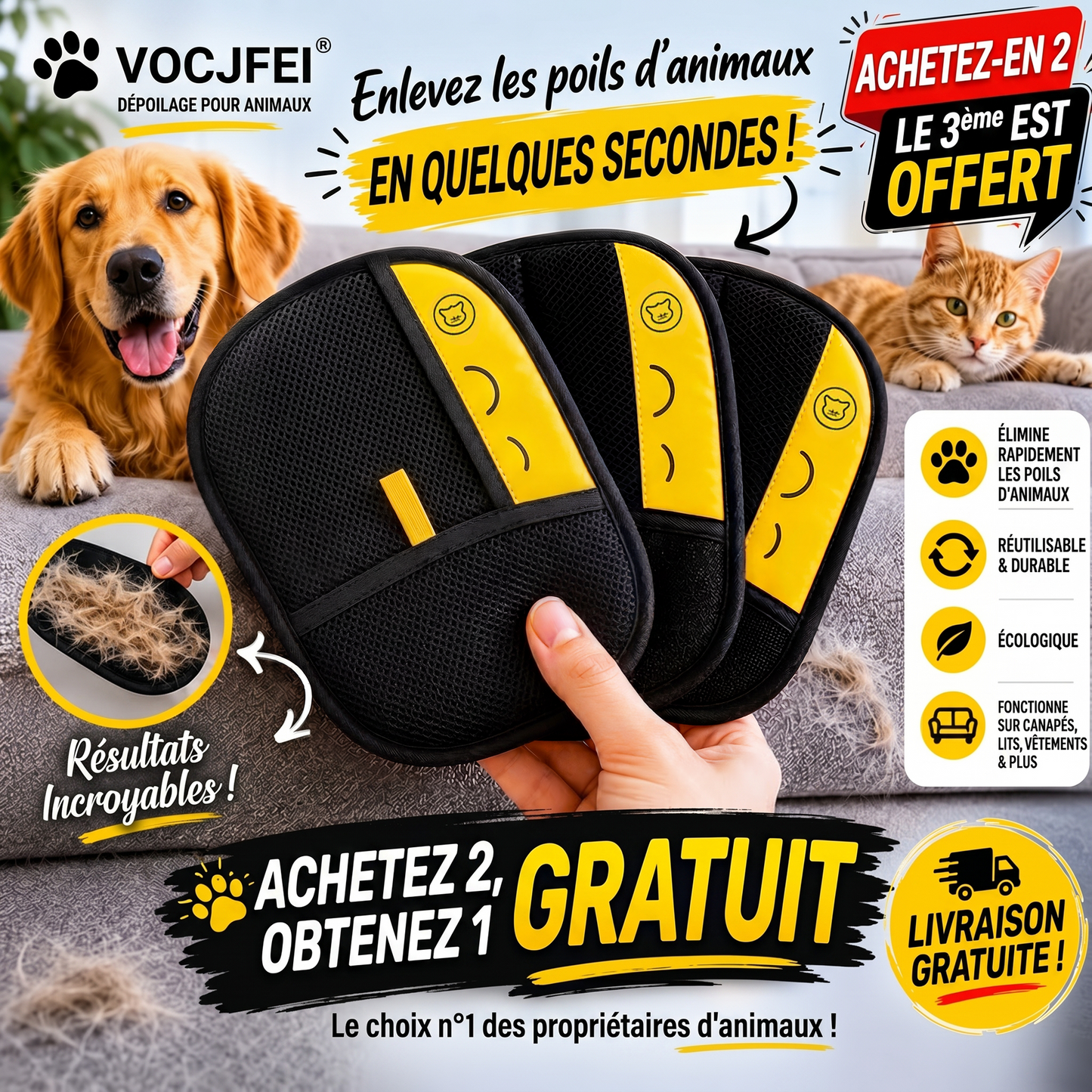 🍁💖𝐕𝐎𝐂𝐉𝐅𝐄𝐈®𝐆𝐚𝐧𝐭𝐬 𝐏𝐨𝐮𝐫 É𝐥𝐢𝐦𝐢𝐧𝐞𝐫 𝐋𝐞𝐬 𝐏𝐨𝐢𝐥𝐬 𝐃'𝐚𝐧𝐢𝐦𝐚𝐮𝐱
