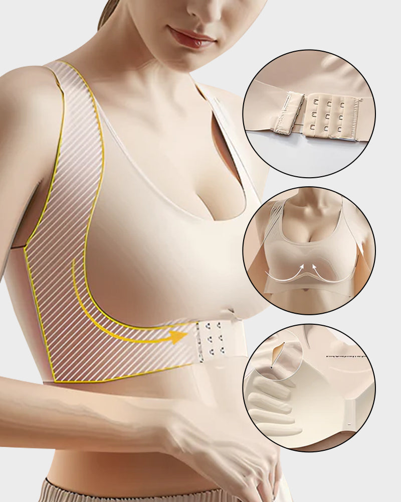 Vnproo®Soutien-Gorge De Posture Sans Armatures À Fermeture Avant Et Dos Croisé