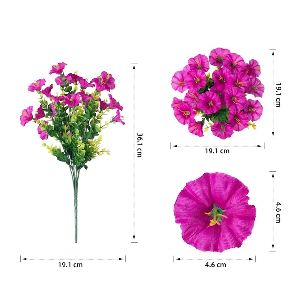 🌼💖🔥Dernier jour : 60 % de réduction🔥 Fleurs de pétunias artificielles résistantes aux UV 2026