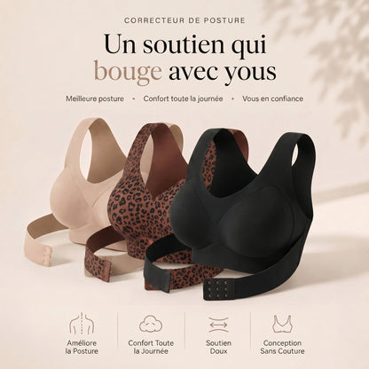 Vnproo®🌼💖Soutien-Gorge De Posture Sans Armatures À Fermeture Avant Et Dos Croisé