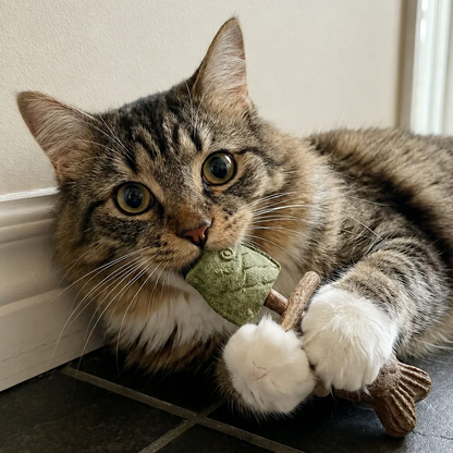 Jouet à mâcher dentaire pour chat en forme d'arête de poisson 🍁💖
